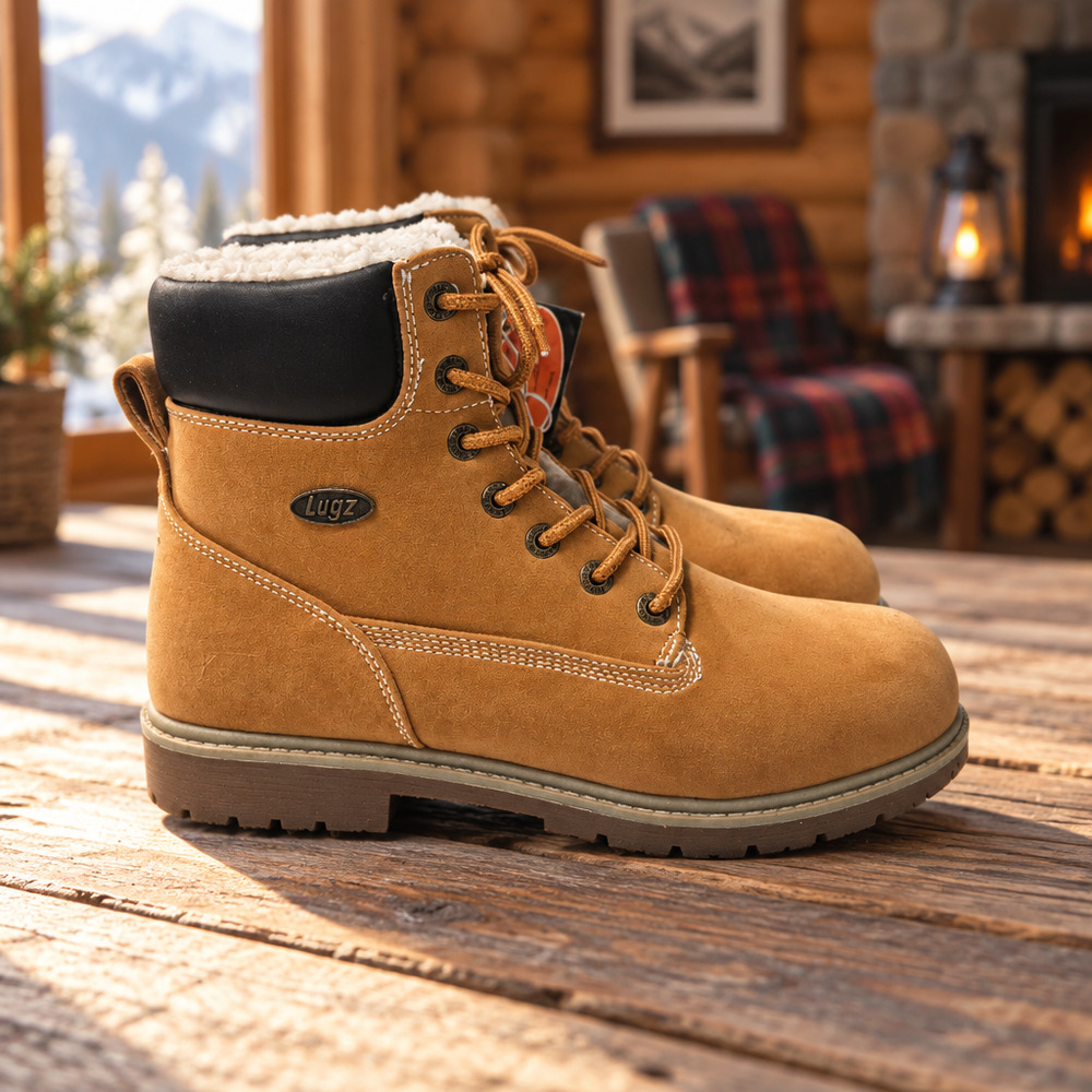NWT Lugz Fur Lined Mens Winter Work Boots Size 10